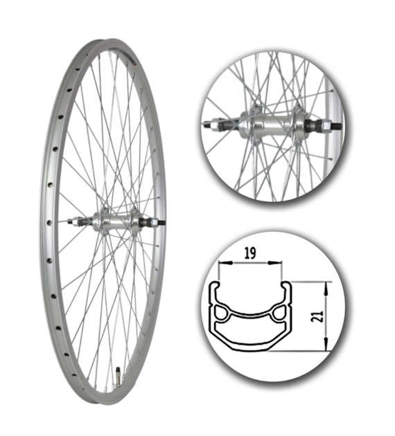 Koło 28  tył PA/O Alu.Stożek Srebrny;Woln.Łoż.masz