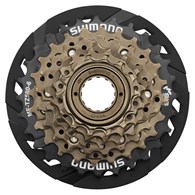 Wolnobieg 7-rzed.SH MF-TZ500 14-28T brąz. z osłoną