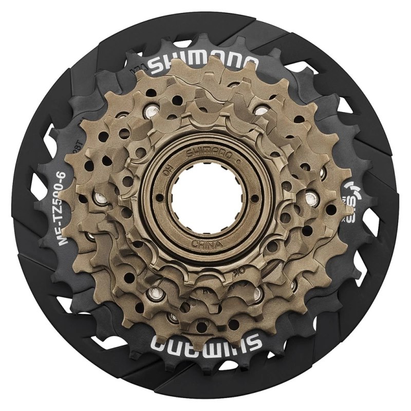 Wolnobieg 7-rzed.SH MF-TZ500 14-28T brąz. z osłoną