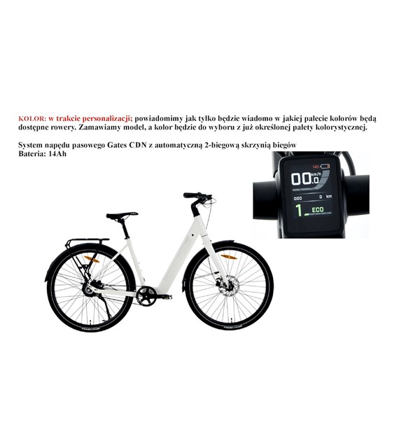 Rower Majdller 28'' E-Bike BELT 2.0 D18 dual speed