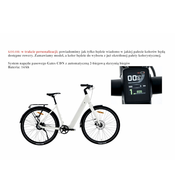 Rower Majdller 28'' E-Bike BELT 2.0 D18 dual speed