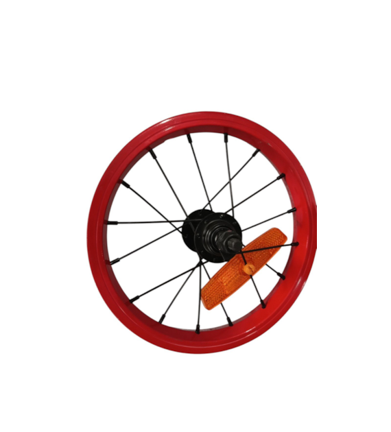 Koło 12  przód czerwona obręcz imp