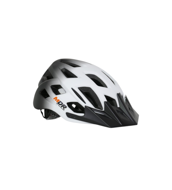 KASK HB3-2_G M + lampka tył; biało-czarny 55-58