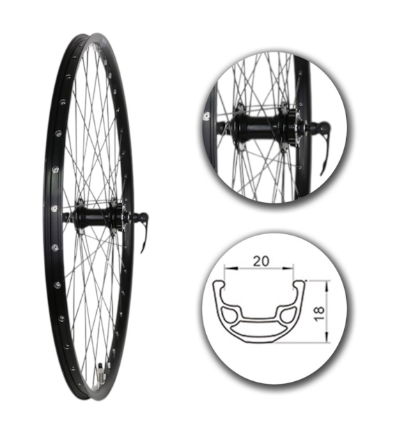 Koło 27,5  przód MTB;ObCza;Pi.Dy6-śr;ŁoMa;Sz-BL