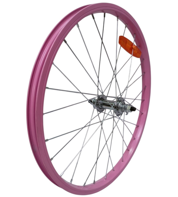 Koło 18  przód różowa obręcz imp