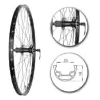 Koło 26  tył MTB;ObCz;P.K8/9;D6-śr;Ło.Ma;Sz-BL