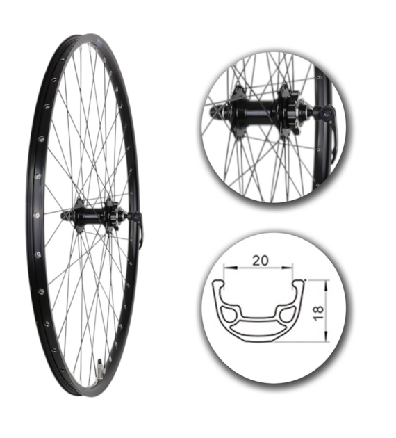 Koło 29  przód MTB;36H;ObCza;Pi.Dy6-śr;ŁoMa;Sz-BL