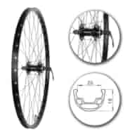 Koło 26  przód MTB;ObCza;Pi.Dy6-śr;ŁoMa;Sz-BL
