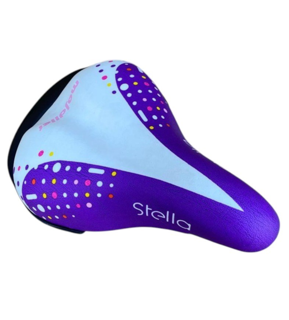 Siodło dziecięce Stella biało/fioletowe