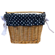 Wkładka kosza czarna-białe kropki 140.002