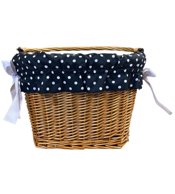 Wkładka kosza czarna-białe kropki 140.002