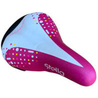 Siodło dziecięce Stella biało/różowe