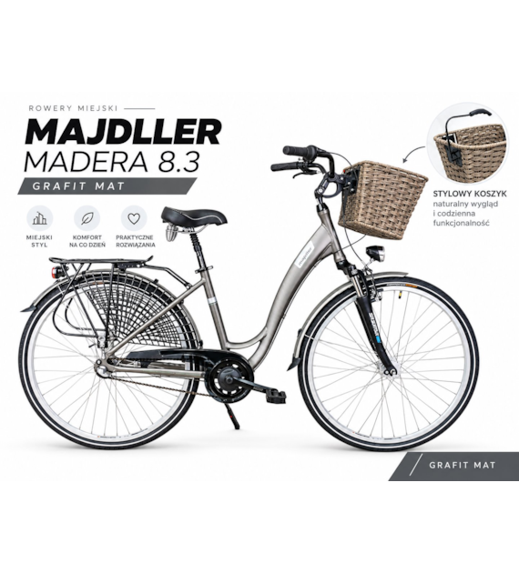 Rower Majdller 28'' MADERA 8.3 17'' Grafit mat