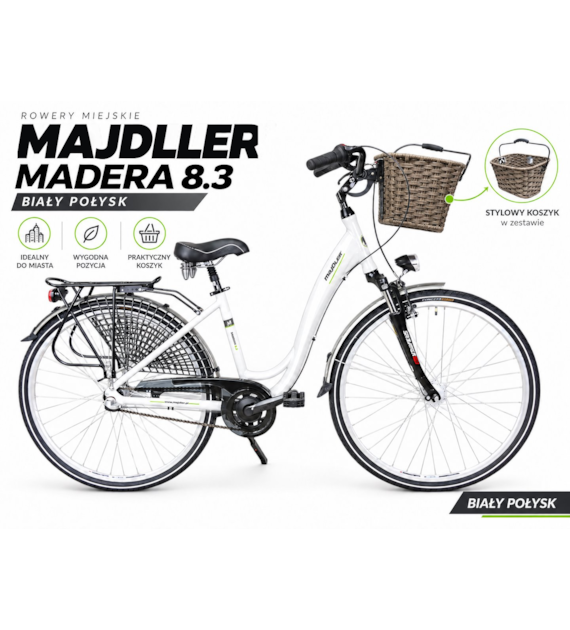 Rower Majdller 28'' MADERA 8.3 17'' Biały połysk