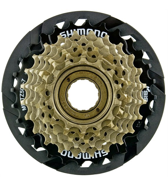 Wolnobieg 7-rzed.SH MF-TZ500 14-28T brąz. z osłoną