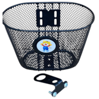 Kosz przód dziecięcy siatka na stałe czarny