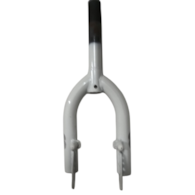 Widelec 12  130/40mm z pivotami Biały