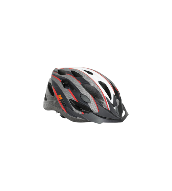 KASK MV23 M szary-biały-czerwony 55-58