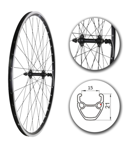 Koło 28  przód Szosa;Stoż.Czar;Piast.Novatec;Sz-BL