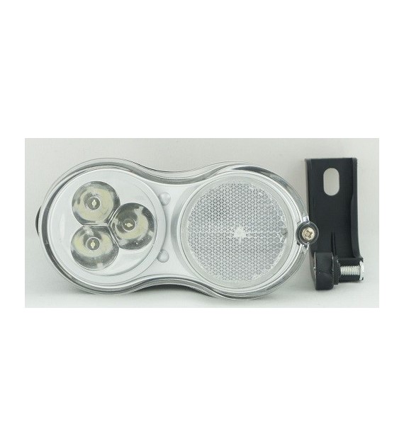 Lampa przód YG-QD-118 bateryjna 3  LED 1 funkcyjn