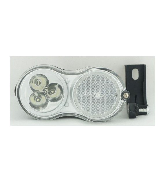 Lampa przód YG-QD-118 bateryjna 3  LED 1 funkcyjn