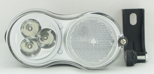 Lampa przód YG-QD-118 bateryjna 3  LED 1 funkcyjn