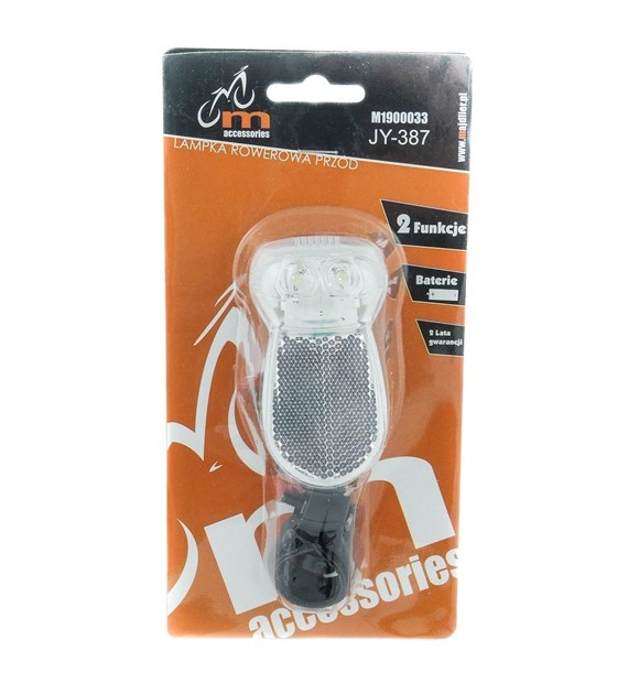 Lampa przód JY-387 AM;na kierownice;bateria