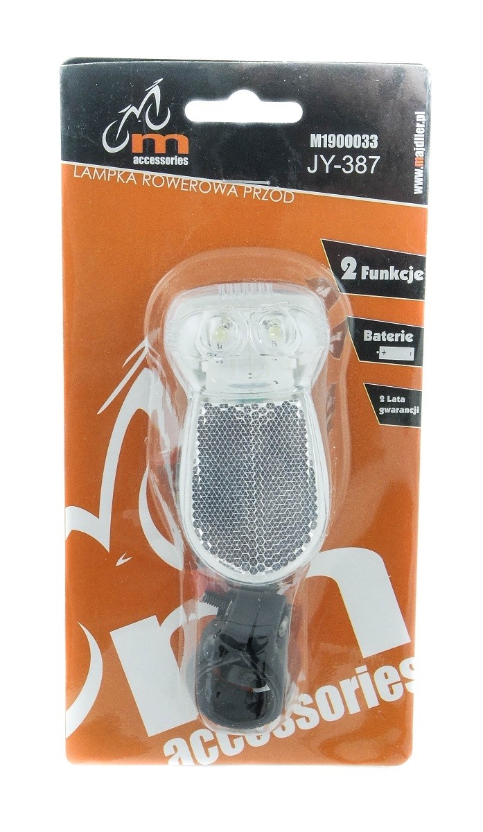 Lampa przód JY-387 AM;na kierownice;bateria