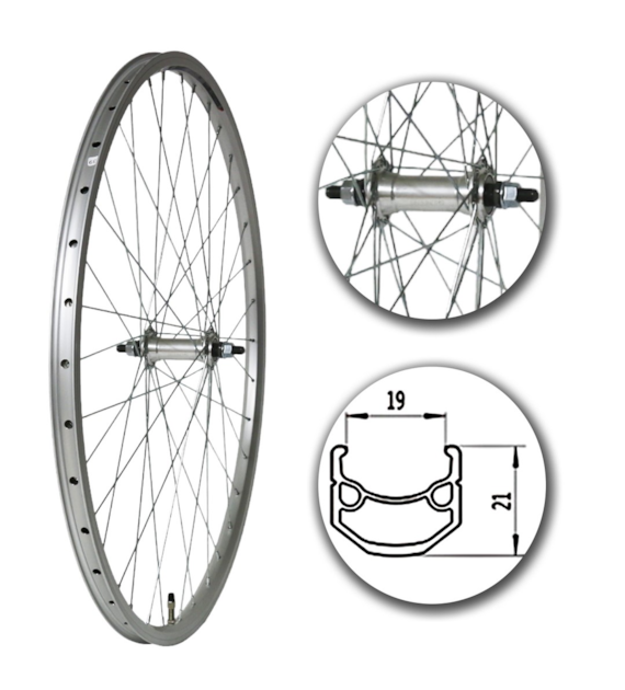 Koło 28  przód PA/O Alu.Stożek Srebrny