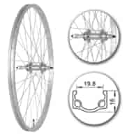 Koło 26  tył PS/O Alu.Płaska;Pod Wolnobieg;sz.20mm