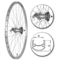 Koło 26  tył PS/O Alu.Stożek Srebrny Torpedo Velo
