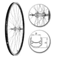 Koło 28  tył PA/O Alu.Stożek Czarny;Pod Wolnobieg