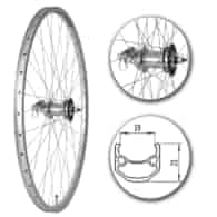 Koło 28  tył PS/O Alu.Stożek Srebrny Torpedo Velo