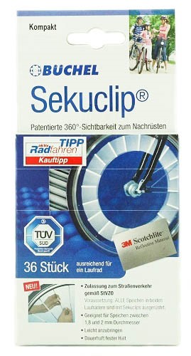 Odblaski na szprychy 3M SECUCLIP 72/box