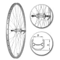 Koło 28  tył PA/O Alu.Stożek Srebrny;Pod Zacisk