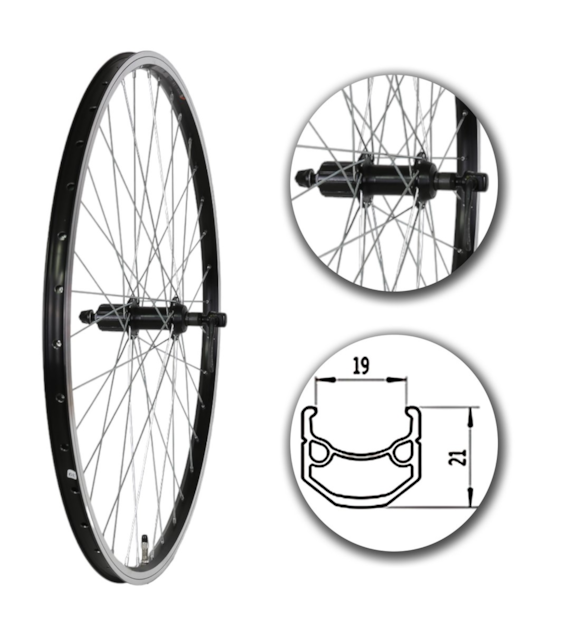 Koło 28  tył PA/O Alu.Stoż.Czar;Kaseta8/9 SH;Sz-SR
