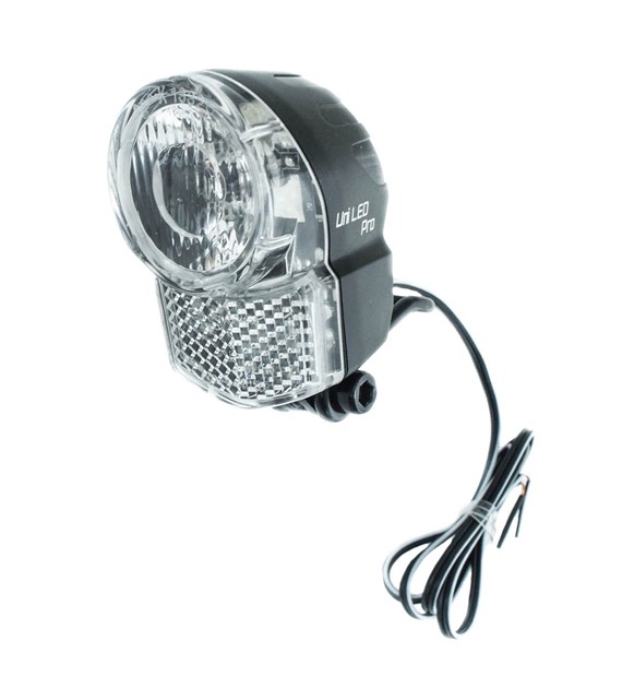 Lampa przód Uni LED Pro 25Lux na dynamo w piaście