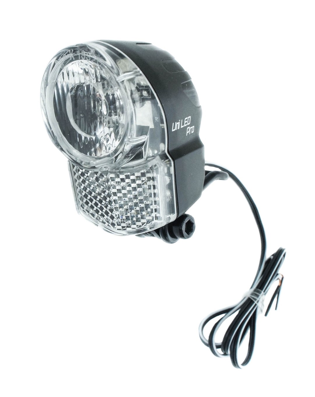 Lampa przód Uni LED Pro 25Lux na dynamo w piaście