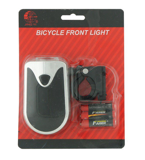 Lampa przód JY-565 bateryjna 1 LED 1W+2 nieb 3 fun