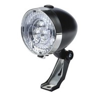 Lampa przód JY-592 Retro Led baterie czarna 3B OEM