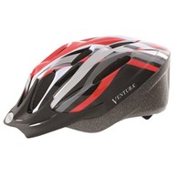 Kask L Ventura czerw/czarno/biało/srebrny