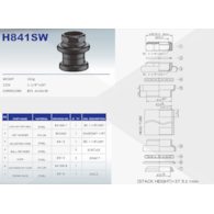 Ster 1 1/8  H-841 gwint stalowe Neco czarny box