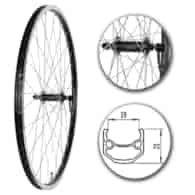 Koło 28  przód PA/O Alu.Stożek Czarny; QR; SHIMANO