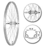 Koło 26  tył p/al obr/al pojedyńcza; szer.wew.20mm