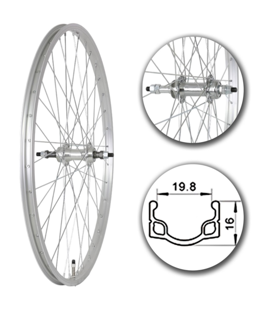 Koło 26  tył p/al obr/al pojedyńcza; szer.wew.20mm