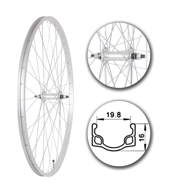 Koło 27  11/4  przód PA-OA Płaska; szer. wew. 20mm