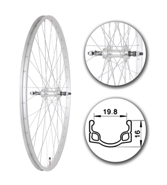 Koło 27  11/4  tył PA-OA płaska; szer. wew. 20mm