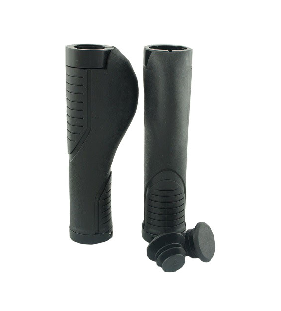 Chwyt HL-G212, plastik/guma 140mm czarny skręcany