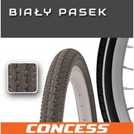 Opona 700x35C;37-622 CONCESS P1024 Czarna p/biały