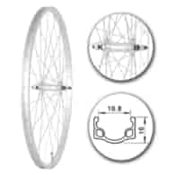 Koło 26  przód PA/O Płaska; szer. wew. 20mm